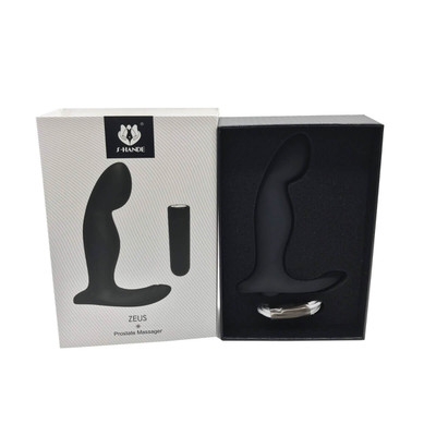 Foto 3 do produto Estimulador de Próstata e Períneo em Silicone com 9 Modos de Vibração, Resistente à Água e Recarregável - S-Hande Zeus Prostate Massager | 12,5 x 2,7 cm