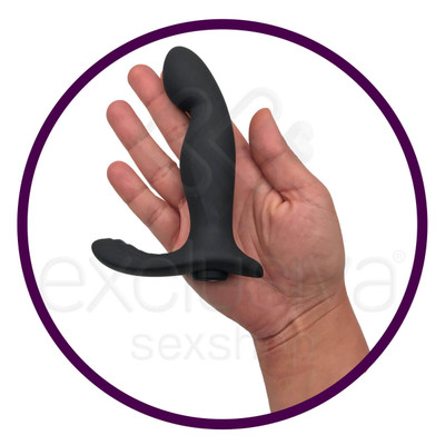 Estimulador de Próstata e Períneo em Silicone com 9 Modos de Vibração, Resistente à Água e Recarregável - S-Hande Zeus Prostate Massager | 12,5 x 2,7 cm