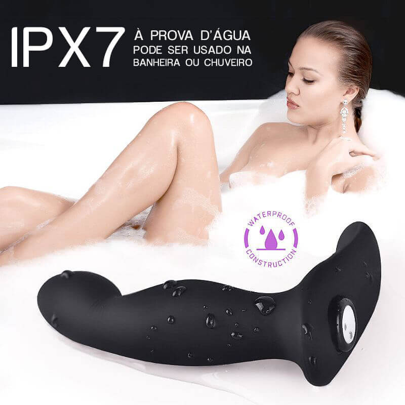 S-Hande Zeus-RCT - Plug Anal Recarregável em Silicone Estimulador de Próstata e Períneo Flexível com 9 Modos de Vibrações, Controle Remoto e Certificado IPX7 à Prova De Água- 12,7 x 2,7 cm - 3