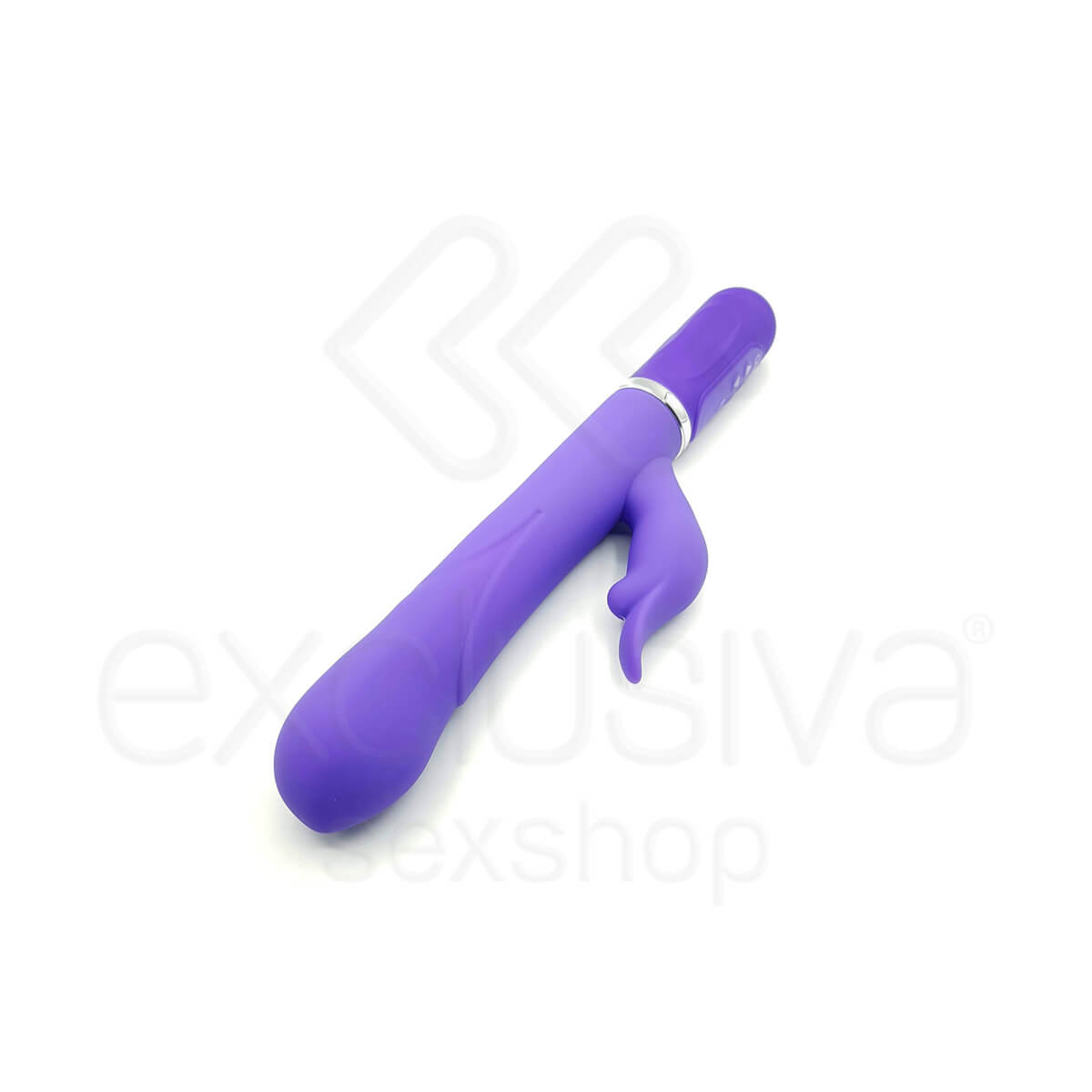 Shmily - Vibrador Recarregável Vai e Vem Estimulador de Ponto G e Clítoris com 36 Modos de Vibrações e Textura Rotativa - 27,2 x 3,8 cm | Cor: Roxo - 2