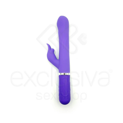 Foto 3 do produto Shmily - Vibrador Recarregável Vai e Vem Estimulador de Ponto G e Clítoris com 36 Modos de Vibrações e Textura Rotativa - 27,2 x 3,8 cm | Cor: Roxo