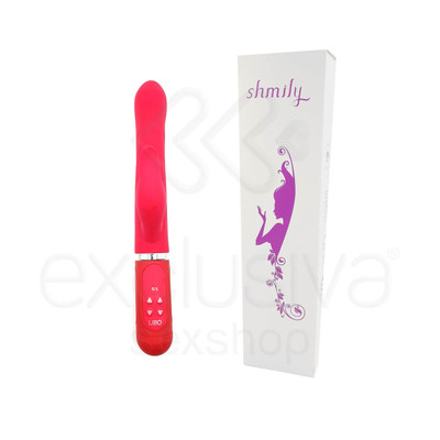 Foto 1 do produto Shmily - Vibrador Recarregável Vai e Vem Estimulador de Ponto G e Clítoris com 36 Modos de Vibrações e Textura Rotativa - 27,2 x 3,8 cm | Cor: Vermelho