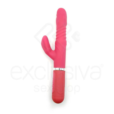 Foto 2 do produto Shmily - Vibrador Rotativo Recarregável Estimulador de Ponto G e Clítoris com 36 Modos de Vibração e Textura Anelar - 28 x 3,5 cm | Cor: Vermelho