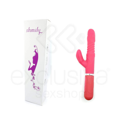Foto 1 do produto Shmily - Vibrador Rotativo Recarregável Estimulador de Ponto G e Clítoris com 36 Modos de Vibração e Textura Anelar - 28 x 3,5 cm | Cor: Vermelho