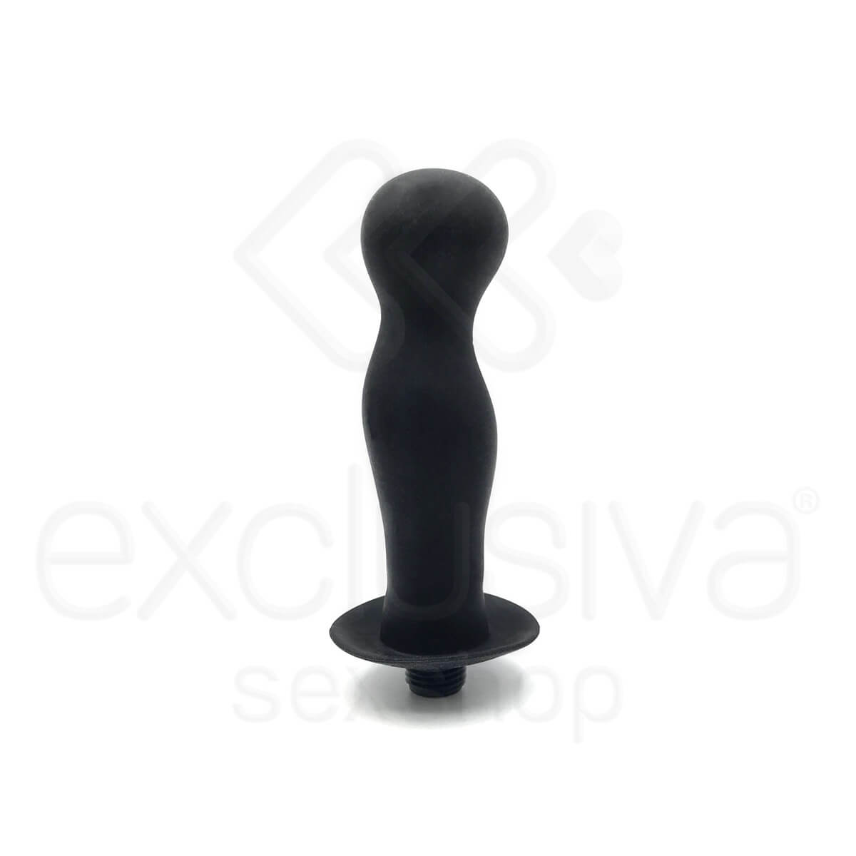 Plug Anal Estimulador de Próstata em Silicone e Alça Plástica Removível - Silicone Butt Plug - 11,7 x 3,5 cm - 3