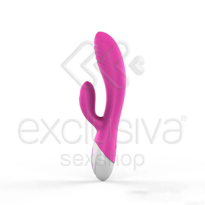 Foto 3 do produto Silicone Massager - Vibrador Estimulador Recarregável de Ponto G e Clítoris, Feito em Silicone com 8 Modos de Vibrações - 19 x 3,5