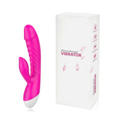 Foto 1 do produto Silicone Massager Vibrator - Vibrador Estimulador de Ponto G e Clítoris, Recarregável em Silicone com 10 Modos de Vibração - 20 x 3,1 cm