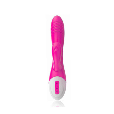 Foto 3 do produto Silicone Massager Vibrator - Vibrador Estimulador de Ponto G e Clítoris em Silicone com Textura na Ponta, Recarregável e com 10 Modos de Vibração - 20 x 3,3 cm