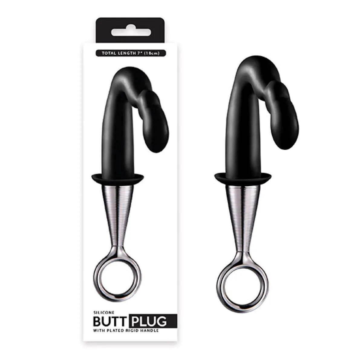 Plug Anal Estimulador de Próstata em V Feito em Silicone e Alça Removível - Silicone Prostate Plug | 8,2 x 2 cm - 1