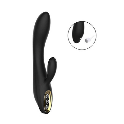 Foto 3 do produto Silicone Toy - Vibrador Estimulador de Ponto G e Clítoris Recarregável em Silicone com 10 Modos de Vibração - 13 x 3,4 cm