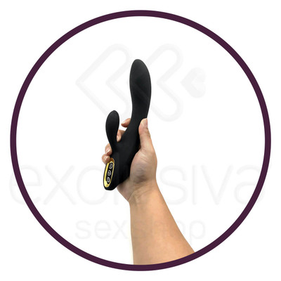 Foto 4 do produto Silicone Toy - Vibrador Estimulador de Ponto G e Clítoris Recarregável em Silicone com 10 Modos de Vibração - 13 x 3,4 cm