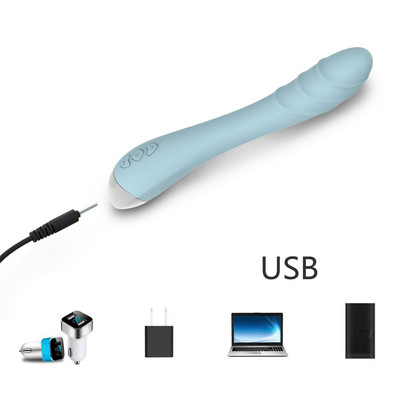 Foto 3 do produto Vibrador Estimulador de Ponto G com 10 Modos de Vibração e Recarregável via USB - Silver Fox Delli | 14,3 x 3 cm | Disponível em 2 Cores