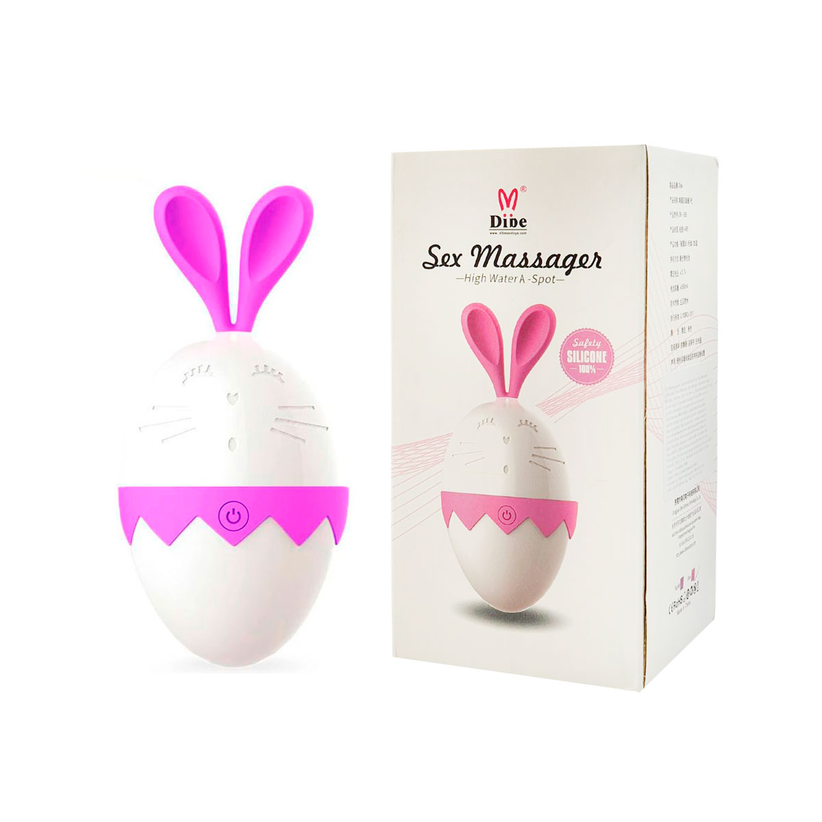 Simulador de Sexo Oral Estimulador de Clítoris em Silicone Recarregável com 7 Modos de Vibrações, Função de Aquecimento - Dibe Sex Massager - 17,5 x 7,9 cm | Disponível em 2 Cores - 6