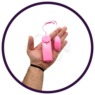 Single Vibrating - Cápsula Vibratória com Vibração Única e Controle Remoto com Fio - 5,5 x 2,5 cm