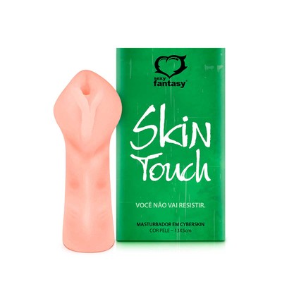 Masturbador em Cyberskin com Formato de Vagina com Texturas Internas - Sexy Fantasy Skin Touch | 13 x 4 cm