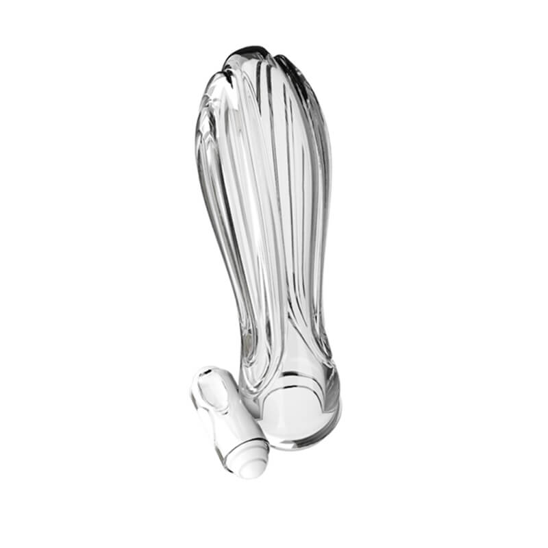 Capa Peniana em Silicone com Ondulações Externas e Cápsula Vibratória - Sleeve Scud | 11,7 x 3,4 cm - 2