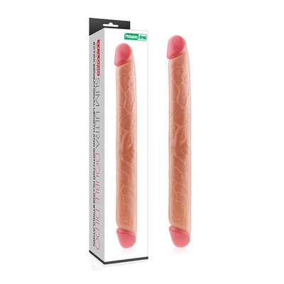 Foto 1 do produto Slim Ultra Double Dildo - Pênis Duplo em TPE com Glande Definida nas 2 Extremidades - 44 x 4,5 cm