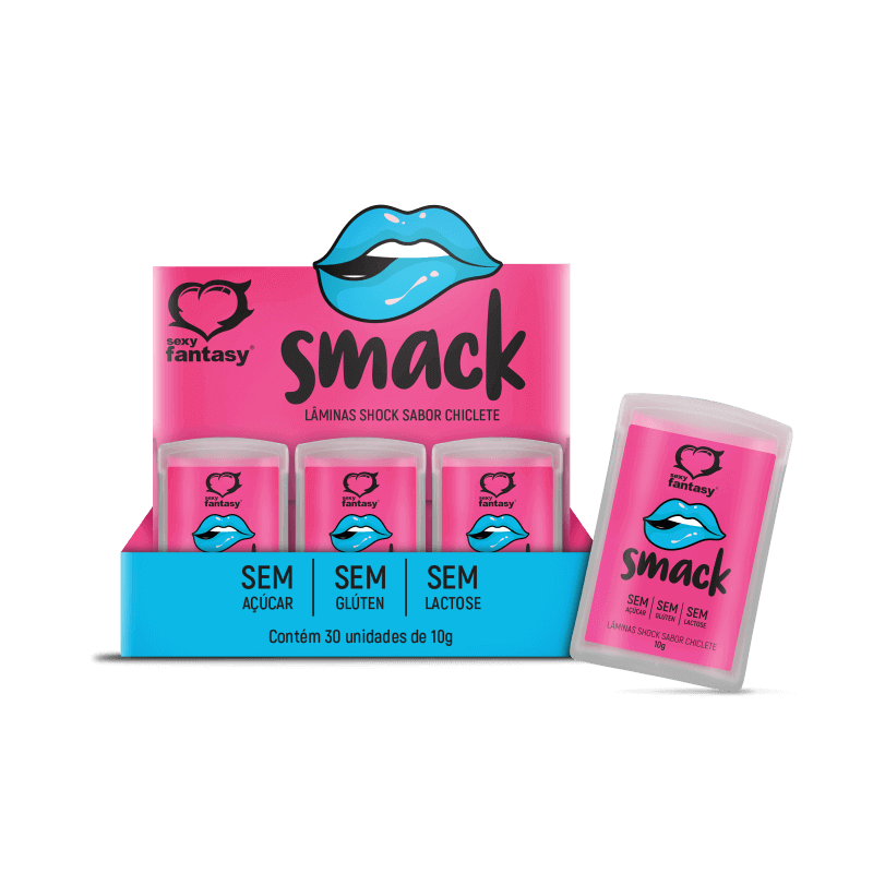 Smack - Lâminas Comestíveis Shock Para Sexo Oral | Sabor: Chiclete - 1