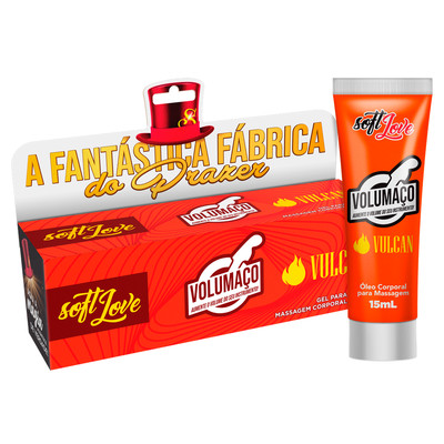 Gel Excitante Masculino com Efeito que Esquenta - Soft Love Volumaço Vulcan | 15ml