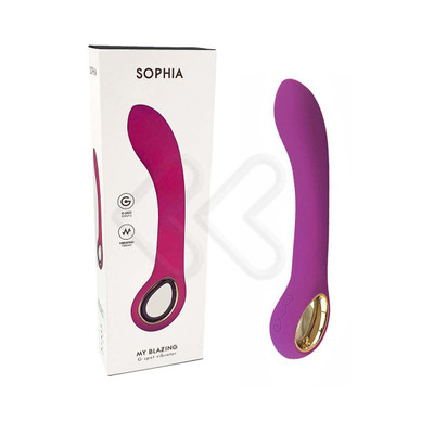 Foto 14 do produto Vibrador Estimulador de Ponto G Recarregável com 10 Modos de Vibração em 5 Intensidades Diferentes - Sophia My Blazing | 13,2 x 3,2 cm | Disponível em 5 Cores