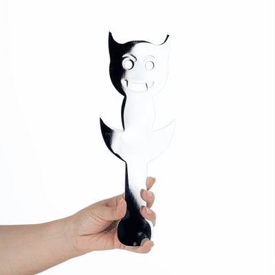 Chibata em Aço com Forma de Morcego - Spanking Paddle | 30,5 cm