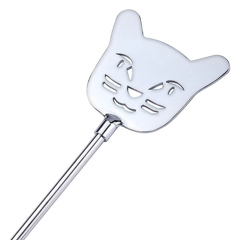 Chibata em Aço com Formato de Gato com Cabo Anatômico - Spanking Paddle | 39,5 cm - 3