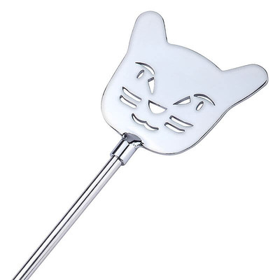 Foto 3 do produto Chibata em Aço com Formato de Gato com Cabo Anatômico - Spanking Paddle | 39,5 cm