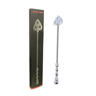 Chibata Feita em Aço com Cabo Anatômico e Coração - Spanking Paddle | 37,5 cm