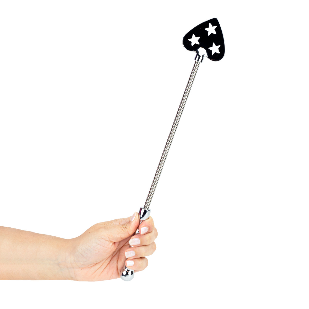 Chibata Feita em Aço com Cabo Anatômico e Coração - Spanking Paddle | 37,5 cm - 7