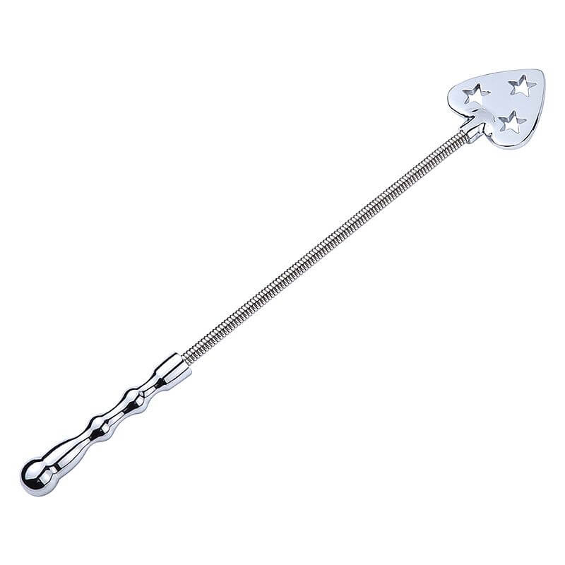 Chibata Feita em Aço com Cabo Anatômico e Coração - Spanking Paddle | 37,5 cm - 2