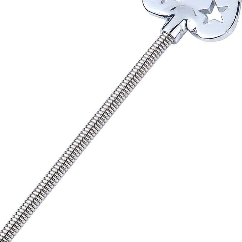 Chibata Feita em Aço com Cabo Anatômico e Coração - Spanking Paddle | 37,5 cm - 4