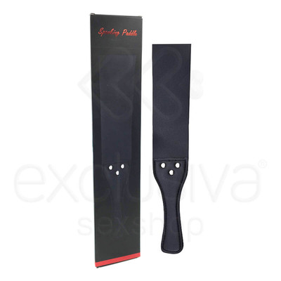 Foto 1 do produto Spanking Paddle - Palmatória Dupla Feita em Couro Sintético - 34 cm