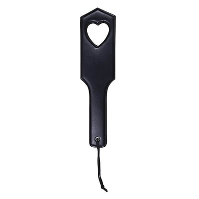 Foto 3 do produto Spanking Paddle - Palmatória Feita em Couro com Formato de Coração - 31,5 cm