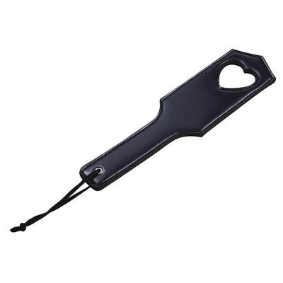 Foto 6 do produto Spanking Paddle - Palmatória Feita em Couro com Formato de Coração - 31,5 cm
