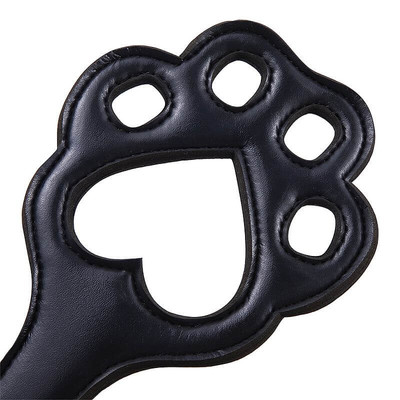 Foto 3 do produto Spanking Paddle - Palmatória Feita em Couro com Formato de Tigre e Base Lisa - 27,5 cm