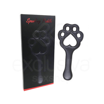 Foto 1 do produto Spanking Paddle - Palmatória Feita em Couro com Formato de Tigre e Base Lisa - 27,5 cm