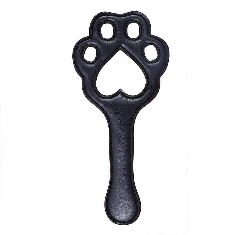Spanking Paddle - Palmatória Feita em Couro com Formato de Tigre e Base Lisa - 27,5 cm - 2
