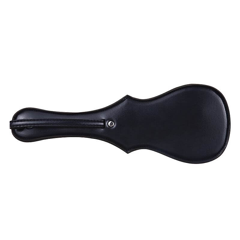 Spanking Paddle - Palmatória em Couro com Formato de Violino e Suporte para Pegada com Rebite na Base - 33 cm - 6