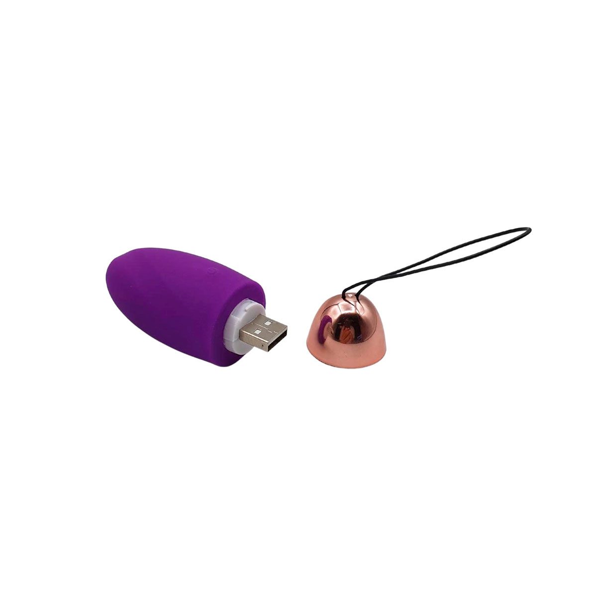 Spark Of Love Vibrator Egg - Vibrador Bullet Recarregável USB com 10 Modos de Vibração - 8,3 x 3,3 cm | Cor: Roxo - 3