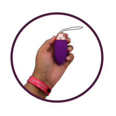Foto 4 do produto Spark Of Love Vibrator Egg - Vibrador Bullet Recarregável USB com 10 Modos de Vibração - 8,3 x 3,3 cm | Cor: Roxo