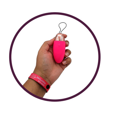 Foto 4 do produto Spark Of Love Vibrator Egg - Vibrador Bullet Recarregável USB com 10 Modos de Vibração - 8,3 x 3,3 cm | Cor: Rosa
