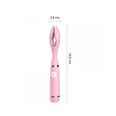 Foto 2 do produto Vibrador Estimulador Feito em Silicone com 12 Modos de Vibração Recarregável - Spark Of Love Vibrator | 19,5 x 2,6 cm