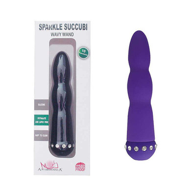 Sparkle Succubi Wavy Wand - Vibrador com 10 Modos de Vibração - 14,2 x 3 cm | Cor: Roxo