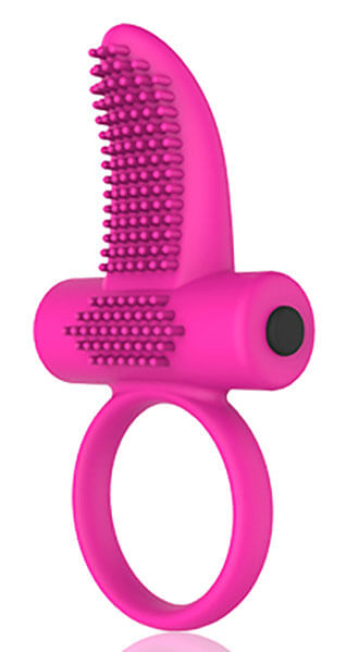 Spencer Cock Ring - Anel Peniano com Textura Estimuladora e Vibração Única - 9 x 3 cm | Cor: Rosa - 2