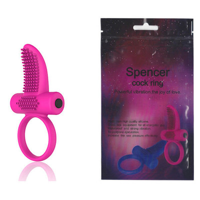 Foto 1 do produto Spencer Cock Ring - Anel Peniano com Textura Estimuladora e Vibração Única - 9 x 3 cm | Cor: Rosa