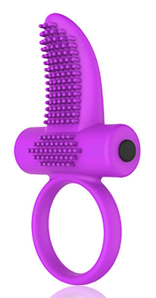 Spencer Cock Ring - Anel Peniano com Textura Estimuladora e Vibração Única - 9 x 3 cm | Cor: Roxo - 2