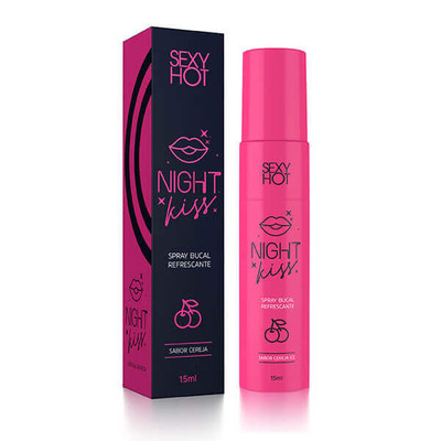 Spray Bucal Refrescante para Sexo Oral - Sexy Hot Night Kiss - 15ml | Disponível em 2 Aromas