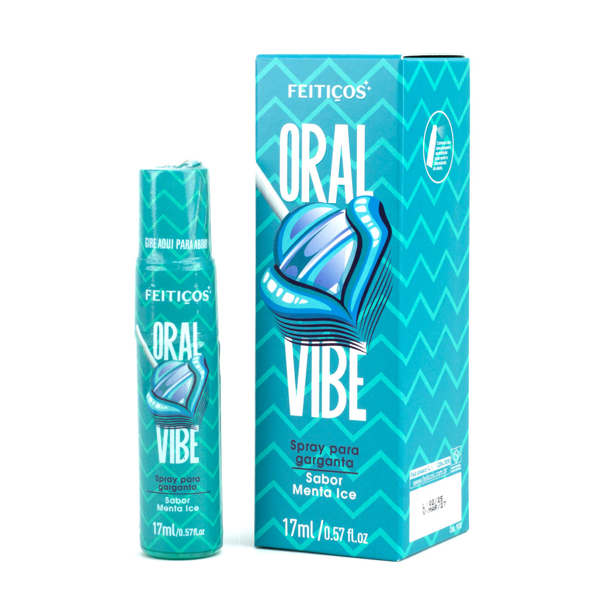 Spray para Garganta com Sensação de Vibração - Feitiços Aromáticos Oral Vibe | 17 ml | Disponível em 3 Sabores - 2