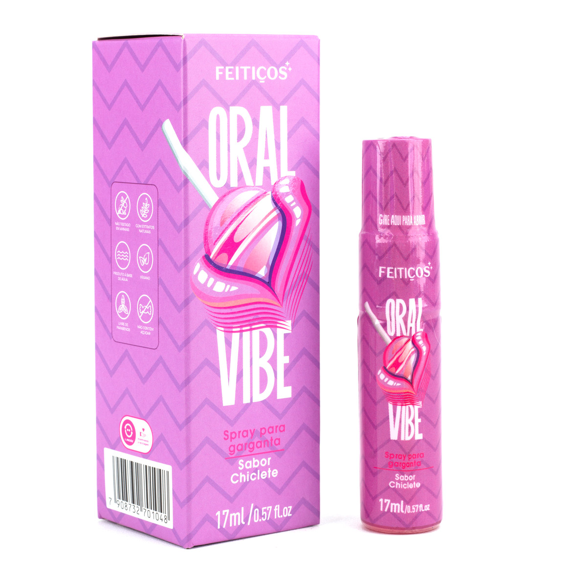 Spray para Garganta com Sensação de Vibração - Feitiços Aromáticos Oral Vibe | 17 ml | Disponível em 3 Sabores - 3