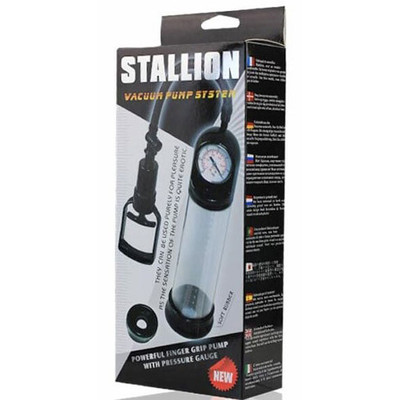 Foto 2 do produto Stallion Vaccum Pump System - Bomba Peniana de Sucção Manual com Manômetro e Manopla - 29 x 7 cm